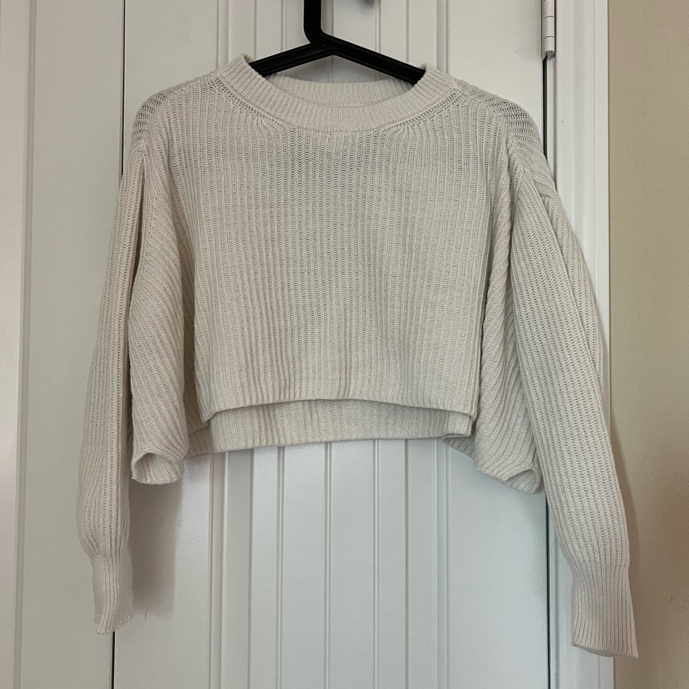 Cotton On cropped white sweater | Size XS